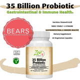 35 Billion Probiotic CFU with 8 Strains 60-Vegcaps - Sustained Release Technology, Resist Stomach Acid, Shelf Stable - Support for Healthy Digestion & Intestinal Ecology Favorable Intestinal Flora