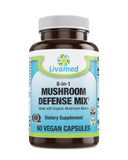 Livamed - Mushroom Defense Mix Veg Caps - 8 in 1 Blend Made with Organic Mushroom Complex 60 Count - Vitamins Emporium