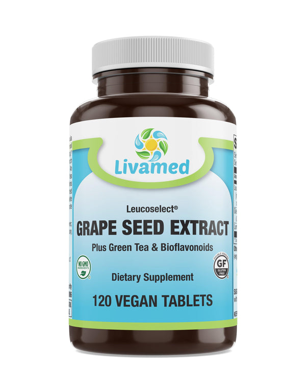 Livamed - Leucoselect® Grape Seed Extract 50 mg Veg Tabs 120 Count - Vitamins Emporium