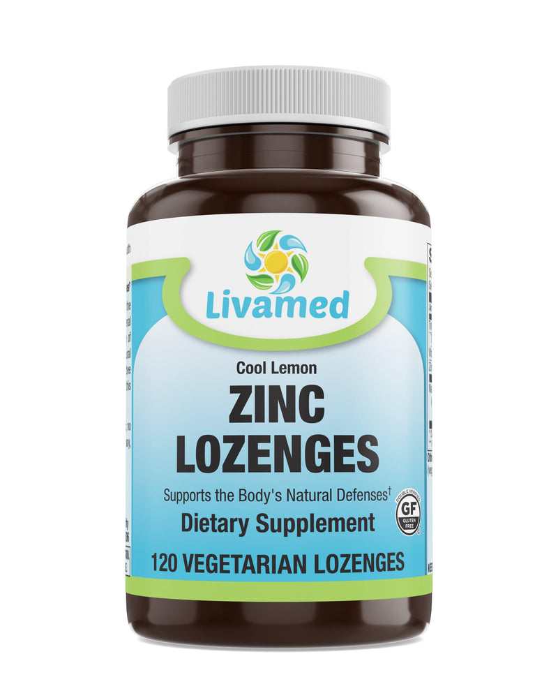 Livamed - Zinc Lozenges Veg - Cool Lemon Flavor 120 Count XXX - Vitamins Emporium