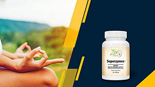 Zen Supplements - Superzymes Multi-Enzyme Formula containing Pepsin, Bromelain, Papain, Pancreatin, & Betaine HCL 180-Tabs