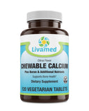 Livamed - Chewable Calcium Veg Tabs - Natural Citrus Flavor 120 Count - Vitamins Emporium