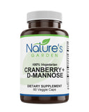 Cranberry + D-Mannose Supplement Plus Vitamin C - 60 Veggie Caps