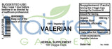 Valerian - 180 Veggie Caps with 1000mg Organic Valerian Root Powder