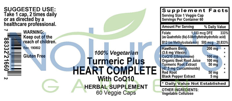 Turmeric Plus Heart Complete with CoQ10 - 60 Veggie Caps