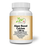Algae Based Calcium 1,000Mg Icelandic Red Algae 180 Tabs  with Magnesium, Boron, Vitamin K2 + D3