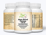 Algae Based Calcium, with Magnesium, Vegan D3 & Vegan K2 90 Tabs with Magnesium, Boron, Promotes Bone Strength