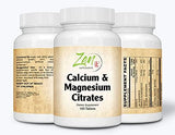 Calcium & Magnesium Citrates 100-Tabs
