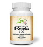Complete B-Complex Vitamin Supplement - B Vitamin Supplement Complex with Folic Acid, Biotin, Inositol 100 Tablets