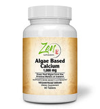 Algae Based Calcium, with Magnesium, Vegan D3 & Vegan K2 90 Tabs with Magnesium, Boron, Promotes Bone Strength
