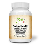 Colon Health 50 Billion CFU Probiotic with Acidophilus & Bifido Shelf Stable Strains in Delayed Release VegCaps 30-Vegcaps