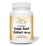 Grape Seed Extract 100mg Strength - European Grape Seed Extract Standardized to 80% OPCs 90-Vegcaps