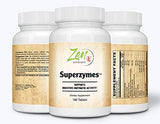 Superzymes Multi-Enzyme Formula containing Pepsin, Bromelain, Papain, Pancreatin, & Betaine HCL 180-Tabs