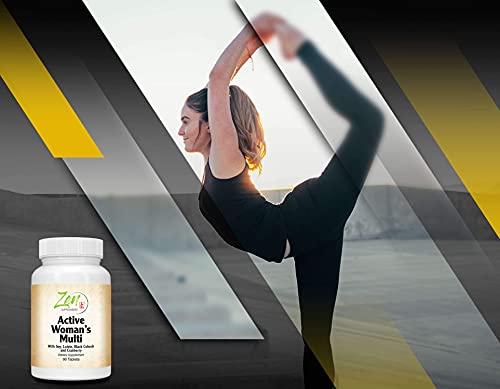 Active Womens Multivitamin - Best Women's MultiVitamins - Extra Strength Daily Multivitamin for Women with Soy, Black Cohosh, Lutein & More - Support Feminine Health and Overall Well-Being - 90 Tabs