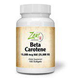 Beta Carotene 25,000IU SoftGels - Vitamin A Supplement for Antioxidant Support, Skin & Eye Health, Optimal Immune System Function - Non-GMO & Gluten Free – 100 Vitamin A 25000 IU Softgels