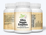 Ultra Veggie Enzymes for Vegetarians and Vegans - Promotes Digestion of Vegetables, Beans and Carbohydrates to Help Reduce Occasional Gas and Bloating 120-Vegcaps