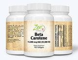 Beta Carotene 25,000IU SoftGels - Vitamin A Supplement for Antioxidant Support, Skin & Eye Health, Optimal Immune System Function - Non-GMO & Gluten Free – 100 Vitamin A 25000 IU Softgels