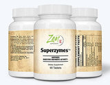 Superzymes Multi-Enzyme Formula containing Pepsin, Bromelain, Papain, Pancreatin, & Betaine HCL 90-Tabs