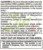 Glucosamine Chondroitin MSM - Natural Joint Pain Relief Supplements for Men and Women with Manganese, Potassium for Joint Health, Cartilage & Connective Tissue, Inflammation Shell-Fish Free - 180 Tab