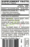 Cran-Max® Cranberry 400mg - Best Potent Cranberry Concentrate with Ascorbic Acid for Urinary Tract Health, Antioxidant & Inflammation Support - Premium Cranberry - Non-GMO & Gluten Free 60-Caps