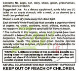 Whole Food Daily Multivitamin For Women  With Magnesium, Organic Vegetables, Omegas, B-Complex & Enzymes - Vegan Friendly 90 Tab