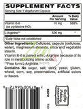 L-Arginine 500 Mg W/ B-6  100-Vegcaps