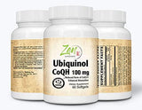 Ubiquinol Coq H 100mg - Superior Stablized CoQ10 Form 60-Softgel