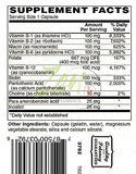 Complete B-Complex Vitamin Supplement - Full-Spectrum B Vitamin with Folic Acid, Biotin, Inositol - 100 Capsules
