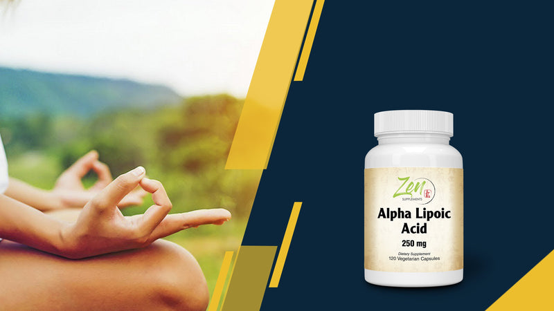 Zen Supplements - Alpha Lipoic Acid 250 Mg 120-Vegcaps - Promotes Healthy Blood Sugar Levels, Supports Glucose Metabolism & Regenerative Antioxidant