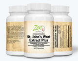 St. John’s Wort Extract 300mg -Plus Siberian Eleuthero & Ginkgo Biloba 60-Caps - Brain Supplement for Focus, Energy, Memory & Clarity - Mental Performance Nootropic - Supports Brain Function
