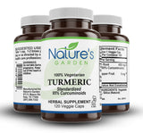 Turmeric - 120 Veggie Caps with Curcumin, Contains 95% Curcuminoids & Piperine Black Pepper Extract