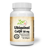 Ubiquinol Coq H 50mg - Superior Stablized CoQ10 Form for Antioxidant Support, Heart Health, Energy, Healthy Cholesterol & Blood Pressure - Non-GMO & Gluten Free 60-Softgel