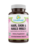 Livamed - Hair, Skin & Nails Multivitamin with Trace Minerals Veg Tabs - Vitamins Emporium