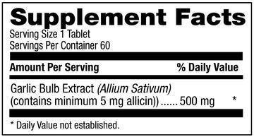 Livamed - High Allicin Garlic 500 mg Odor Free Veg Tabs 60 Count - Vitamins Emporium