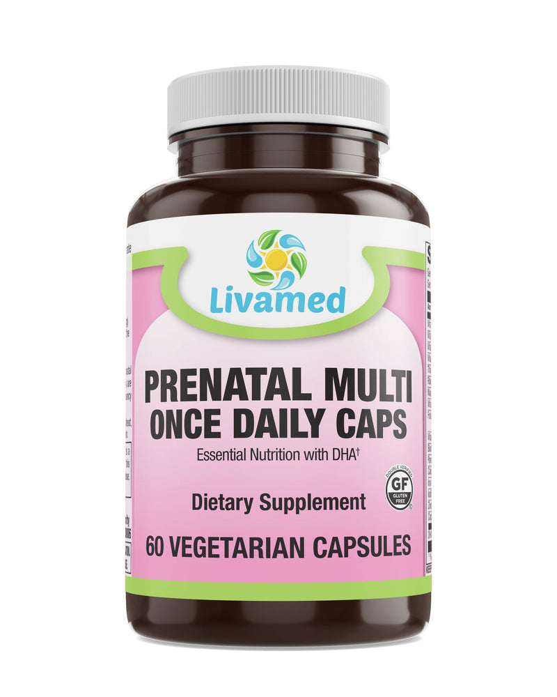 Livamed - Prenatal Once Daily Veg Caps 60 Count - Vitamins Emporium