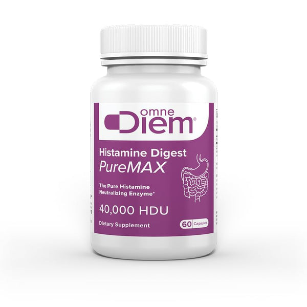 Omne Diem Histamine Digest PureMAX with DAO - Diamine Oxidase Supplement for Food Related Histamine Intolerance (60)