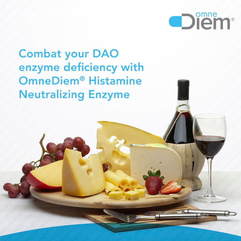 Omne Diem Histamine Digest DAO 30,000 HDU - 120 Caps - Histamine Neutralizing Enzyme - Relieve Histamine Intolerance with Diamine Oxidase