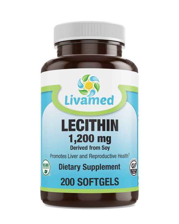 Livamed - Lecithin 1,200 mg Softgels 200 Count - Vitamins Emporium