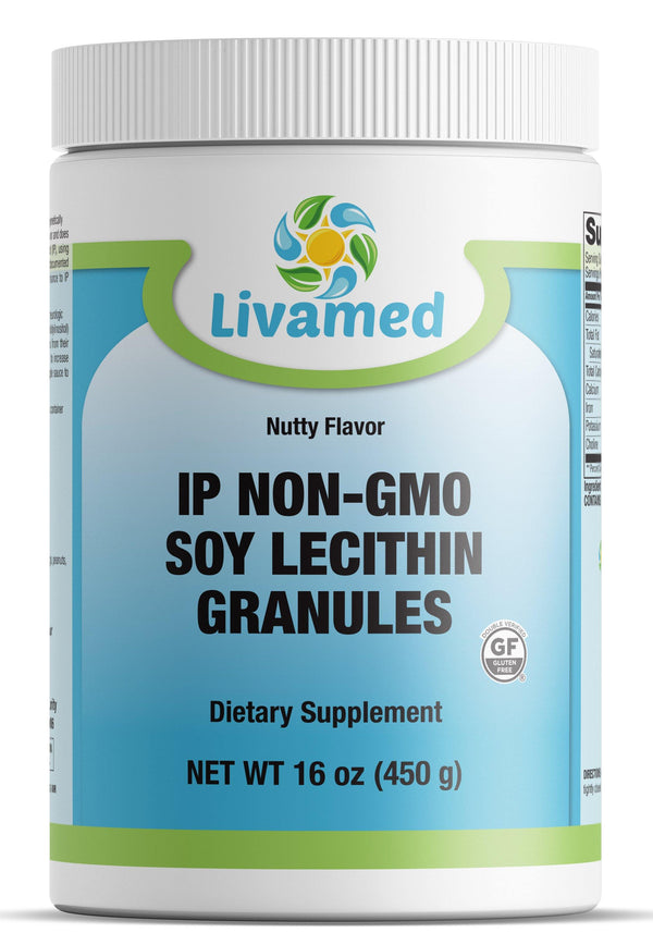 Livamed - IP Non-GMO Soy Lecithin Granules (New PCR Tub Coming Soon) 16 oz Count - Vitamins Emporium