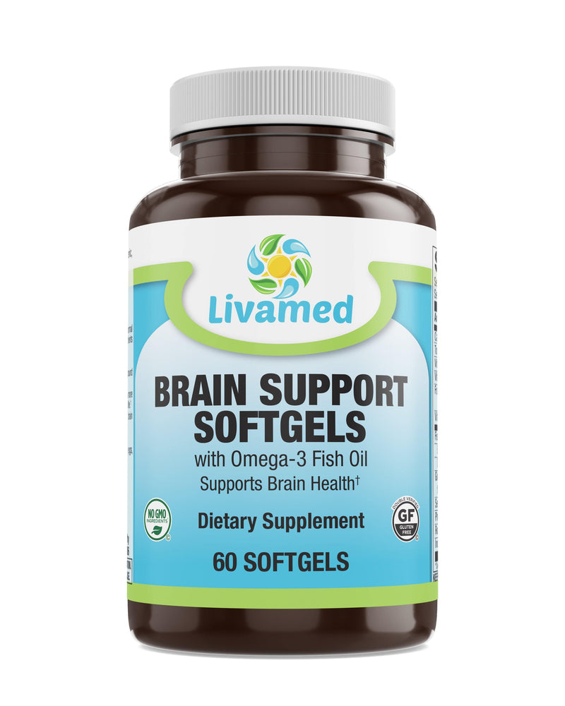 Livamed - Brain Support Softgels with Omega-3 Fish Oil 60 Count - Vitamins Emporium
