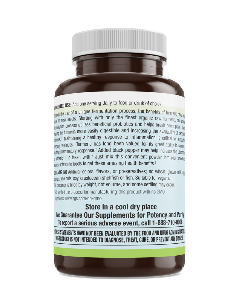 Livamed - Fermented Organic Turmeric Booster Powder with Black Pepper  1.6 oz Count - Vitamins Emporium