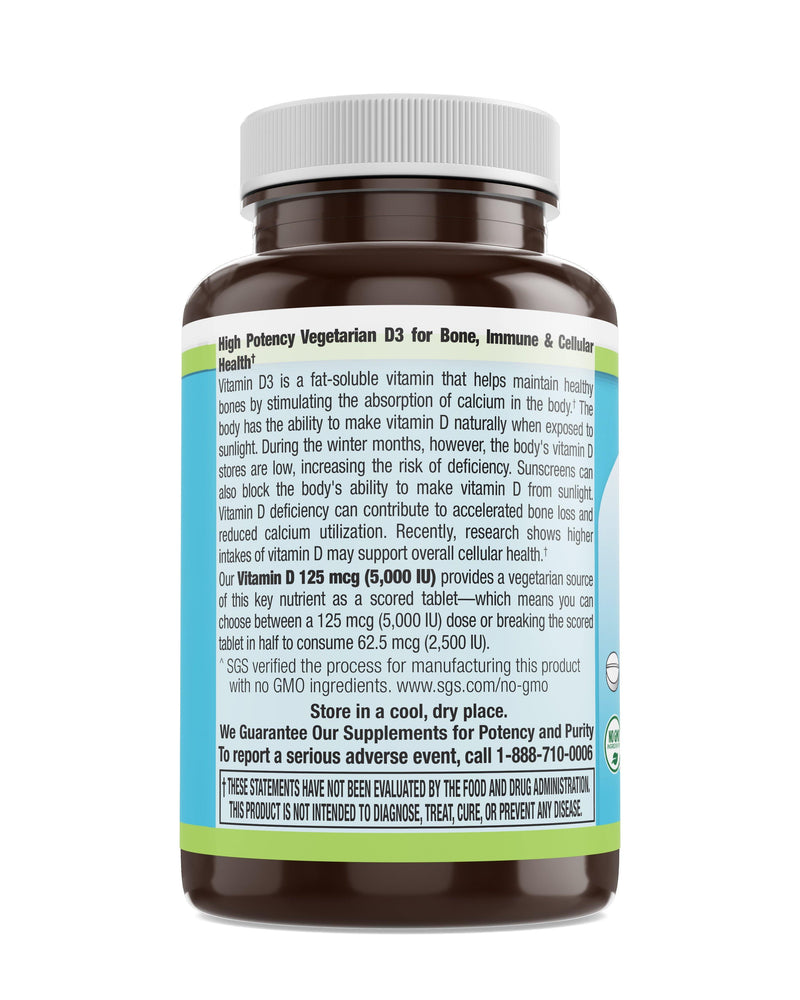 Livamed - Vitamin D3 5,000 IU Veg Tabs  120 Count - Vitamins Emporium