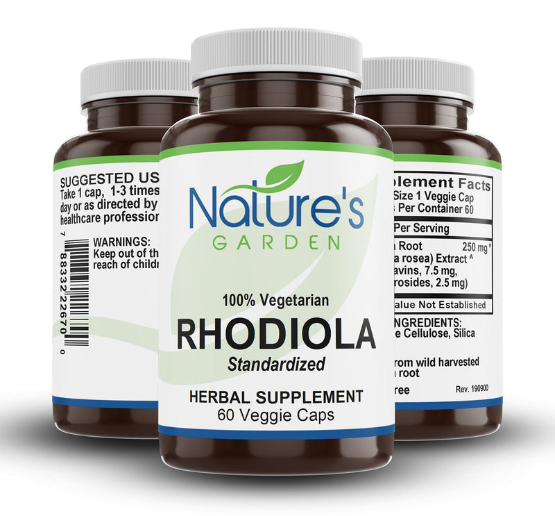 Rhodiola Powder Capsules (3% Rosavins, 1% Salidrosides) 60 VegCap