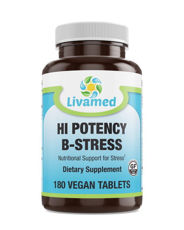 Livamed - HI Potency B-Stress Veg Tabs 180 Count - Vitamins Emporium