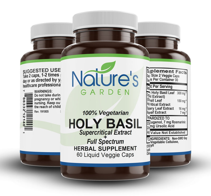Holy Basil  - 60 Liquid Veggie Caps