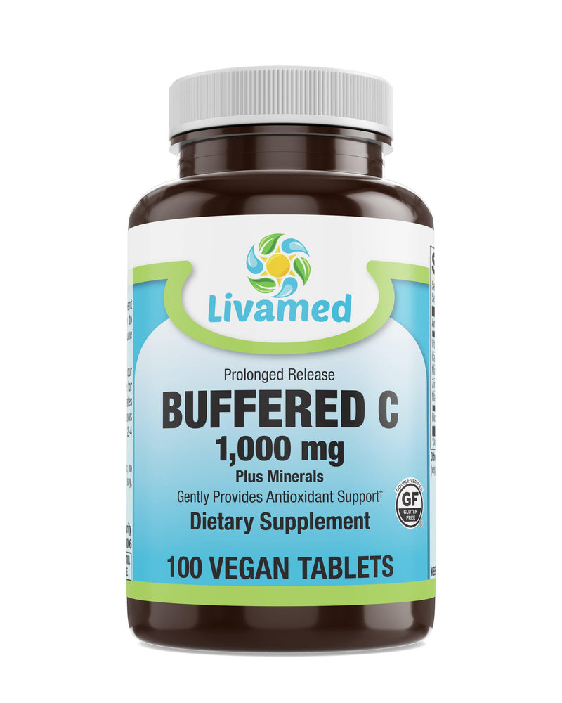Livamed - Buffered C 1,000 mg Veg Tabs Prolonged Release 100 Count - Vitamins Emporium