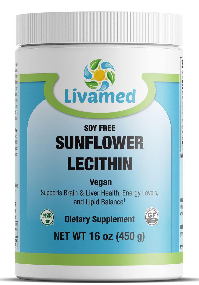 Livamed - Sunflower Lecithin Powder (New PCR Tub) 16 oz Count - Vitamins Emporium