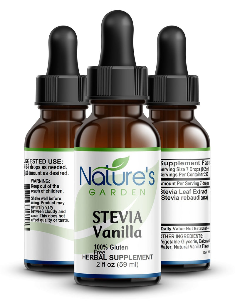 Vanilla Stevia - 2 oz Liquid- Single Alcohol Free - Sugar Substitute