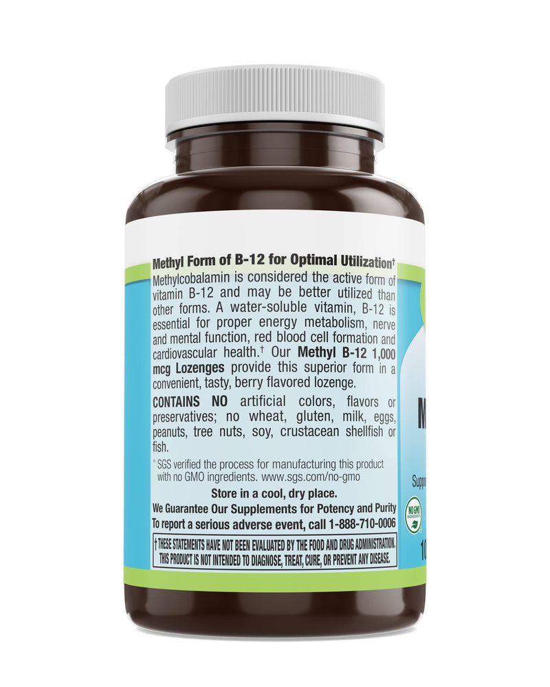 Livamed - Methyl B12 1,000 mcg Veg Lozenge - Natural Berry Flavor 100 Count - Vitamins Emporium