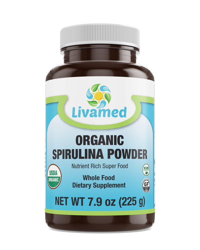 Livamed - Organic Spirulina Powder 7.9 oz Count - Vitamins Emporium